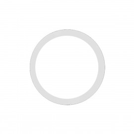 Anillo metálico blanco de...