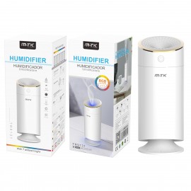 TR9131 BL Humidificador RaibowFountain con Luz Ambiente RGB Capacidad 300ML30ml/H con Difusor de Aceite Esencial Blanco