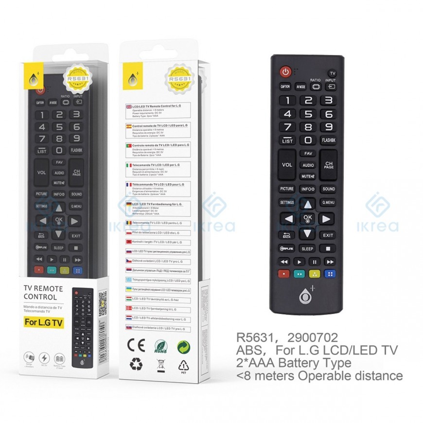 R5631 NE Mando Universal de TV para LG Negro