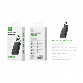 Power Bank MX0135 20000mah...