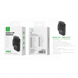 Power Bank MX0137 5400mah...