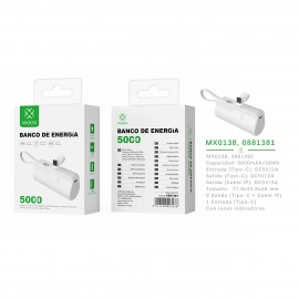 Power Bank MX0138 5000mah...