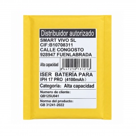 Batería para iPhone 17 Pro...